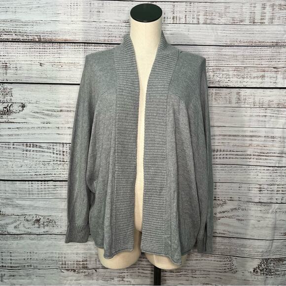 Chicos 3 XL Open Cardigan Dolman Sleeves Metallic Knit Rabbit Hair - Picture 1 of 10
